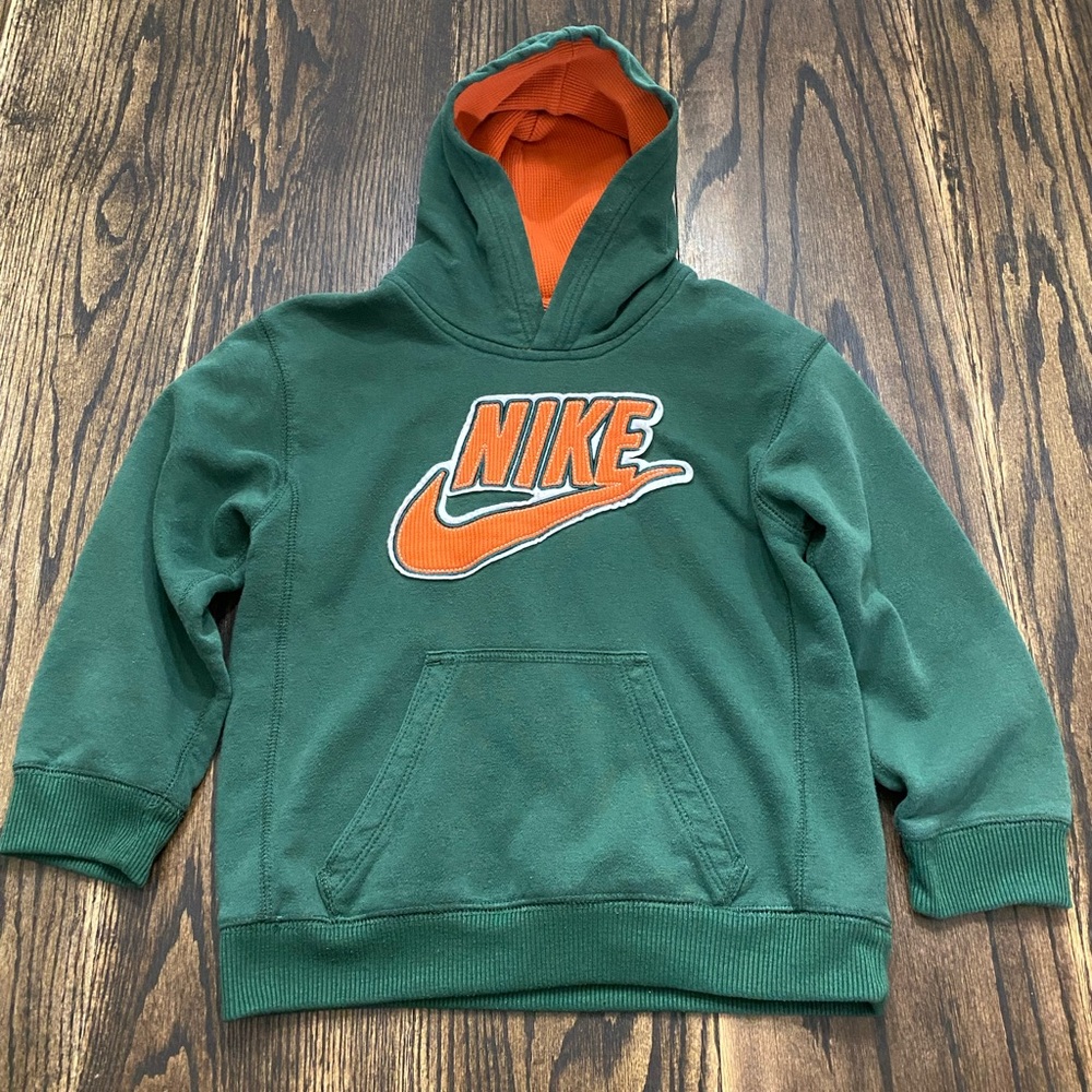 Nike Green and Orange Hoodie - Picture 2 of 11